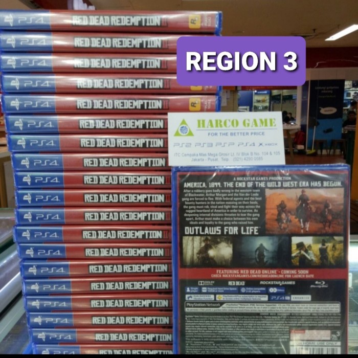 BD PS4 RED DEAD REDEMPTION 2 REGION 3 ENGLISH