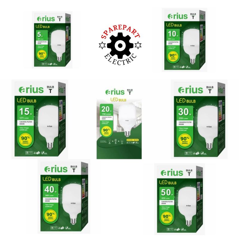 LAMPU LED PUTIH SUPER TERANG JUMBO / LED ARIUS T KAPSUL LENGKAP