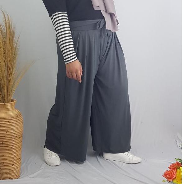 ✹ CELANA KULOT JUMBO BIG SIZE WANITA PINGGANG KARET HAMIL KEKINIAN LP 130 CM XXXL SAMPAI BB 100 KG ❀