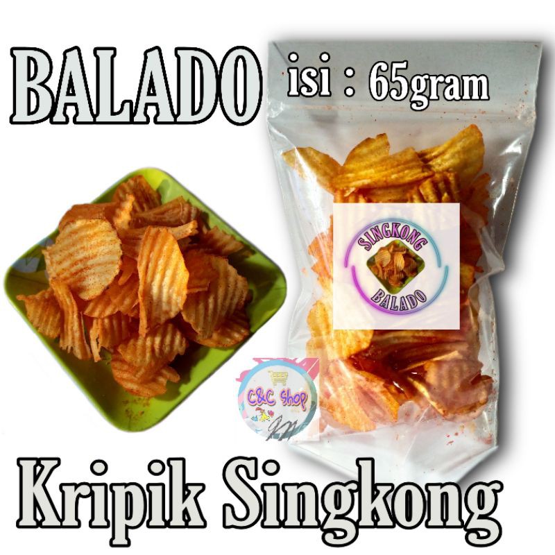 

Kripik Singkong TES Repack Rasa Balado isi 60gram