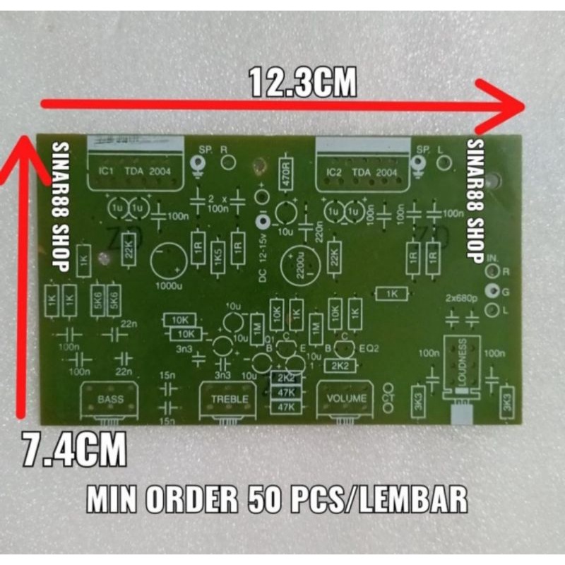 PCB HARGA PER 50LEMBAR/PC/KEPING PCB AX 80 3 PPTENSIO TDA 2004 2005 X2
