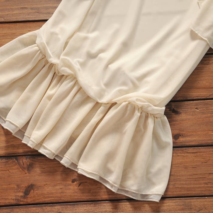 BL02 elegant cream blouse import