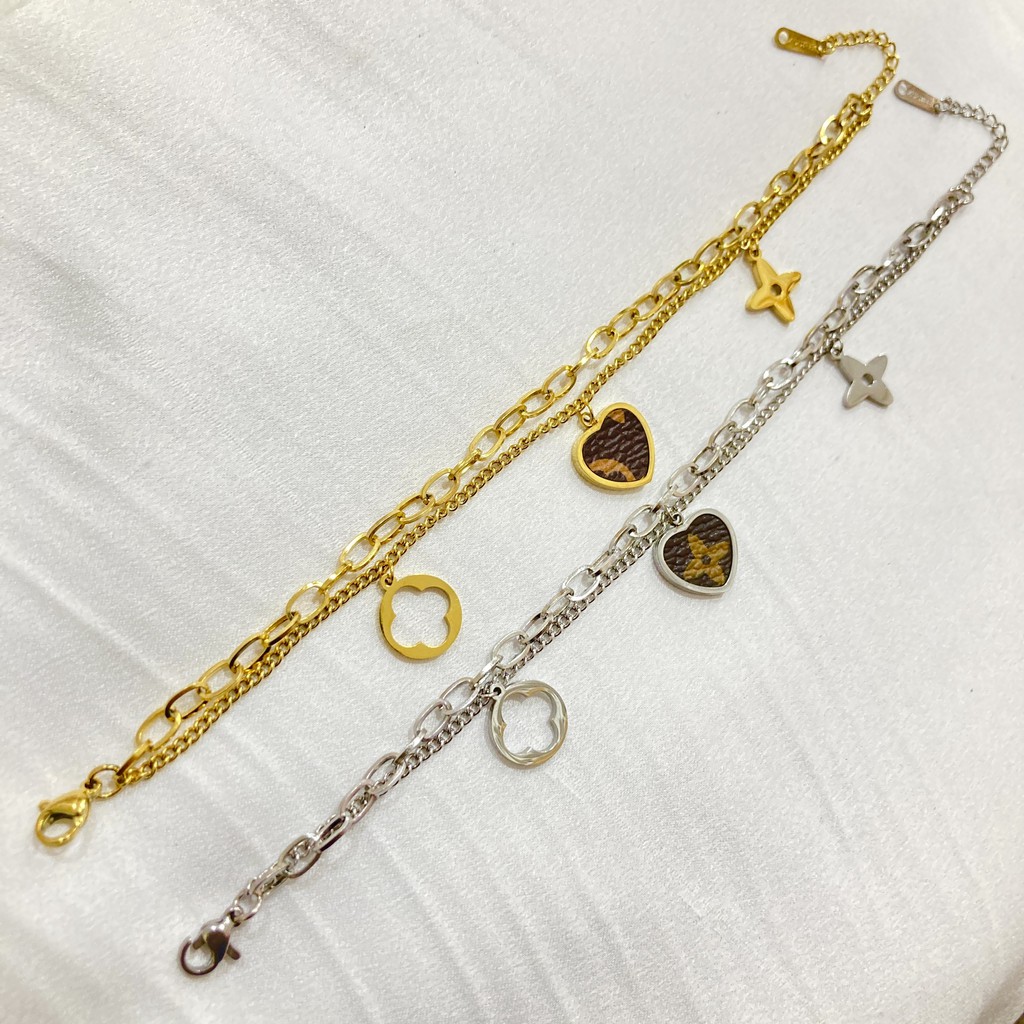 Gelang Tangan Wanita Korea Bahan Titanium Anti Karat Perhiasan Fashion noin_acc