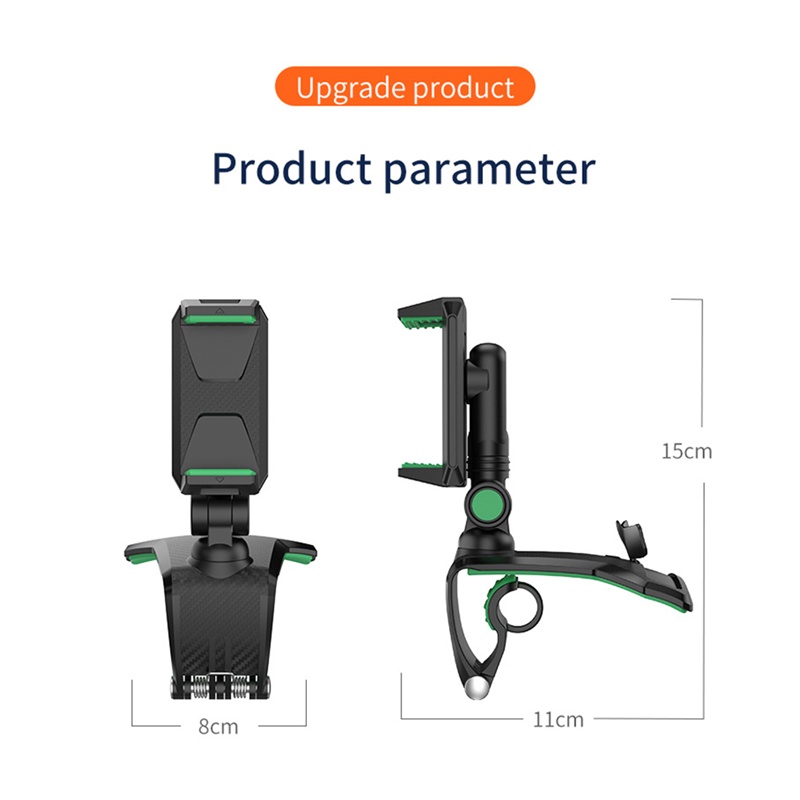 Tk Bracket Dudukan Handphone Gps Multifungsi Warna Hitam Untuk Kaca Spion Tengah Mobil