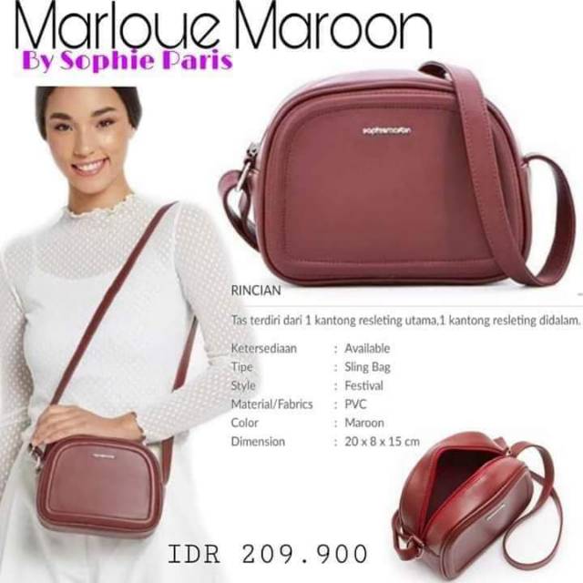 TAS MARLOUE MAROON SOPHIE PARIS
