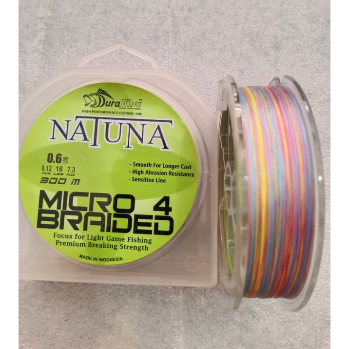Natuna Micro Braided 4 Senar PE Duraking 0.8/0.6/0.4 - 300m