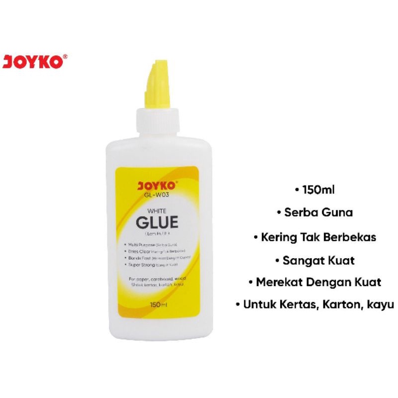 Lem Putih Serbaguna White Glue JOYKO GL-W03 150ML