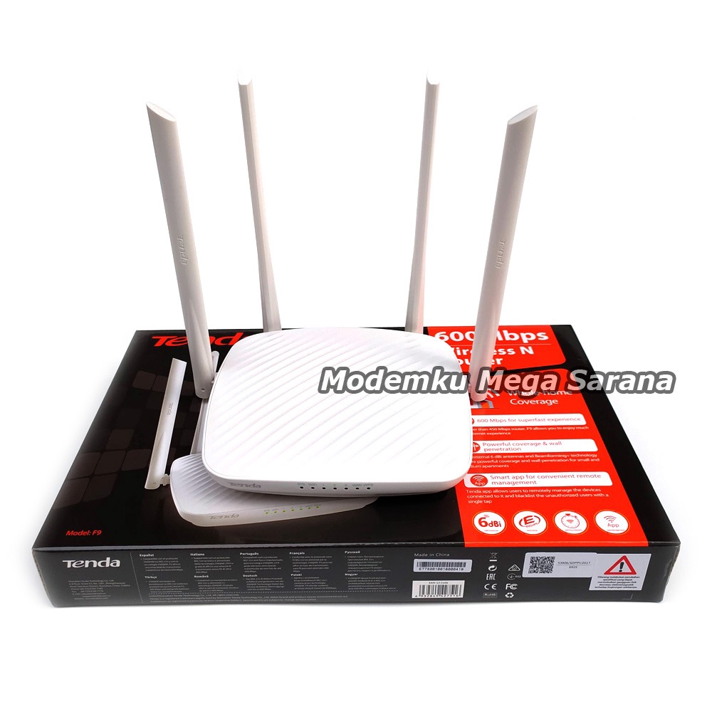 Tenda Router F9 600Mbps Wall Killer 6dBi Wifi Range Extender Repeater