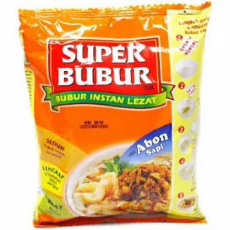 super bubur abon sapi 1 DUS isi 40 Bungkus