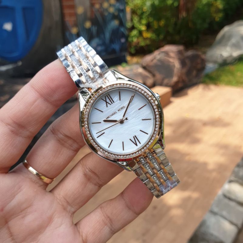 JAM TANGAN PRIA WANITA | RANTAI | KULIT | KARET | MURAH | MICHAEL KORS TIPE MK-7077 ORIGINAL STRAP S