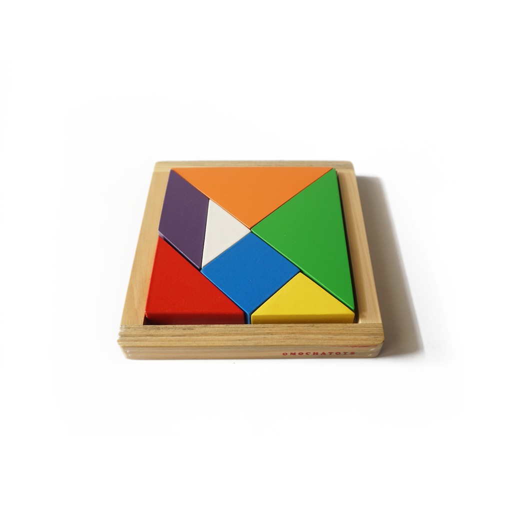 Tangram Color - Mainan Kayu Tangram Berwarna