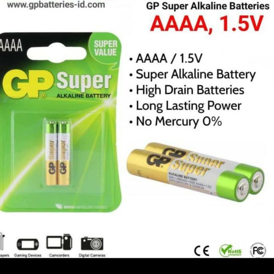 Baterai/ Battery/ Batre GP Super Alkaline A4/ AAAA/ 4A