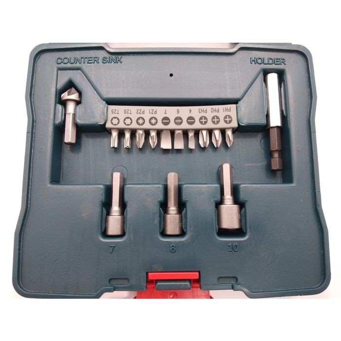 Mata Bor Set BOSCH 33 Piece X-Line Set -Mata Beton Besi Kayu Dan Obeng