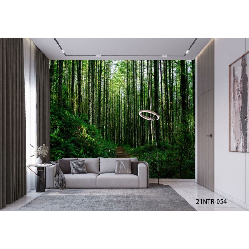 Wallpaper Dinding 3D Custom Bambu Hutan Rimbun (21NTR-054)