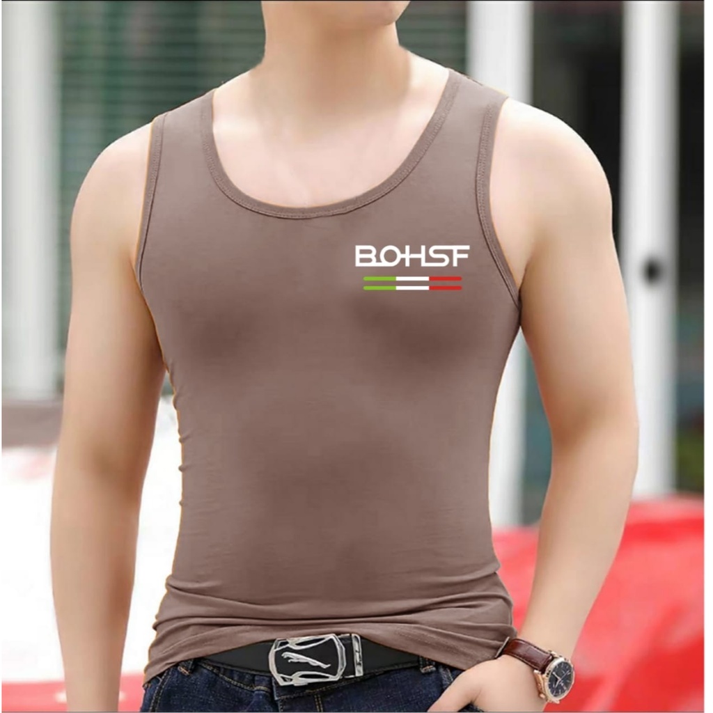 MUKZHOP // Singlet BOHS / singlet cowok / singlet keren / kaos santai / kaos dalam