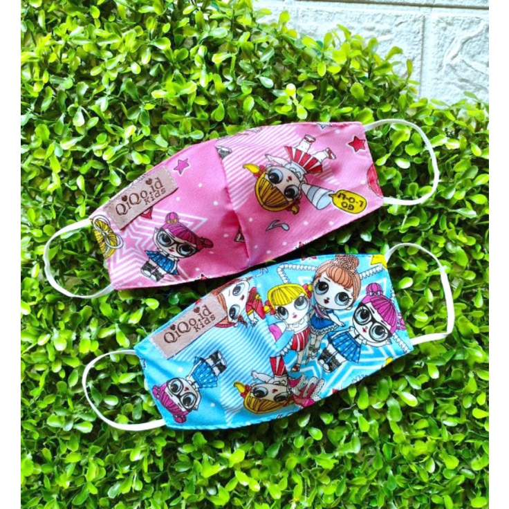 Masker anak kids "LOL" - masker anak karakter - masker anak kartun by QIQO.ID