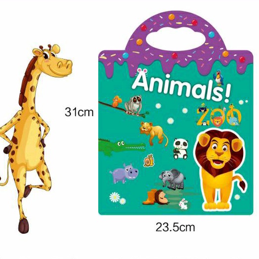 Buku Stiker Jelly Anak / Reusable Sticker Jelly / Sticker Activity Book Mainan Edukasi Anak