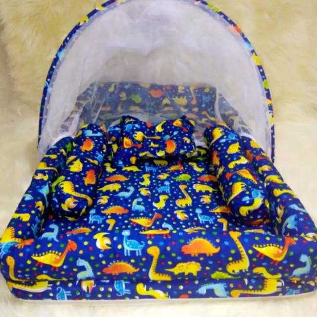 Kasur Bayi Kolam motif Navy