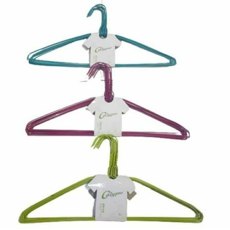 Hanger Baju Warna Stainless Steel 1 pak isi 10 pcs 41 cm / hanger baju anti karat  [SS]