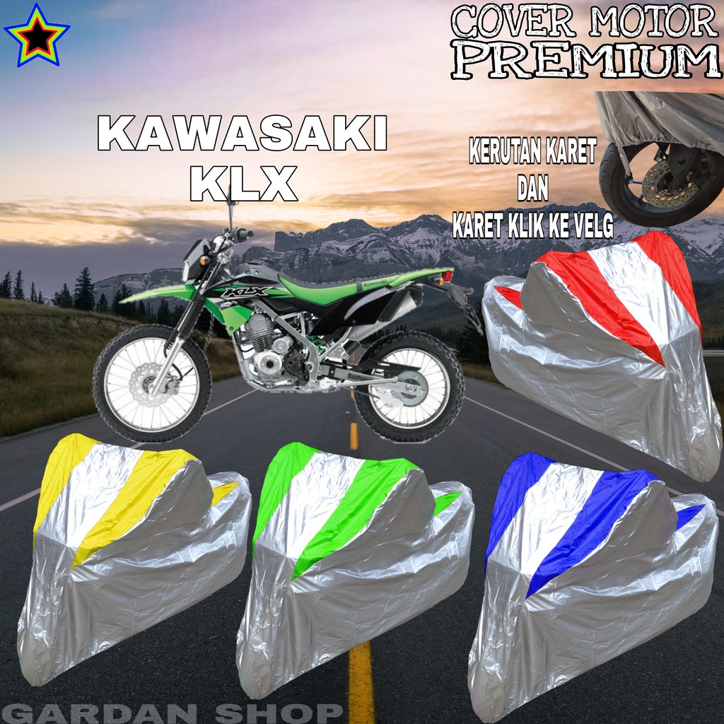 Sarung Motor KAWASAKI KLX Silver KOMBINASI Body Cover Kawasaki PREMIUM