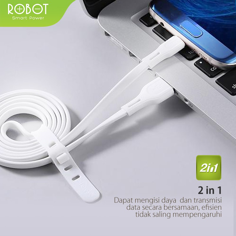 ROBOT CABLE DATA QUICK CHARGING 100CM KABEL DATA MICRO - RDM /TYPE C