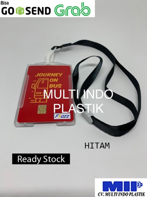 Tali gantungan id card/tali nametag 1 cm/casing kartu/sampul nametag/paket id card/holder id card