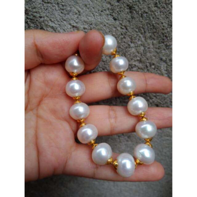 Gelang emas mutiara lombok