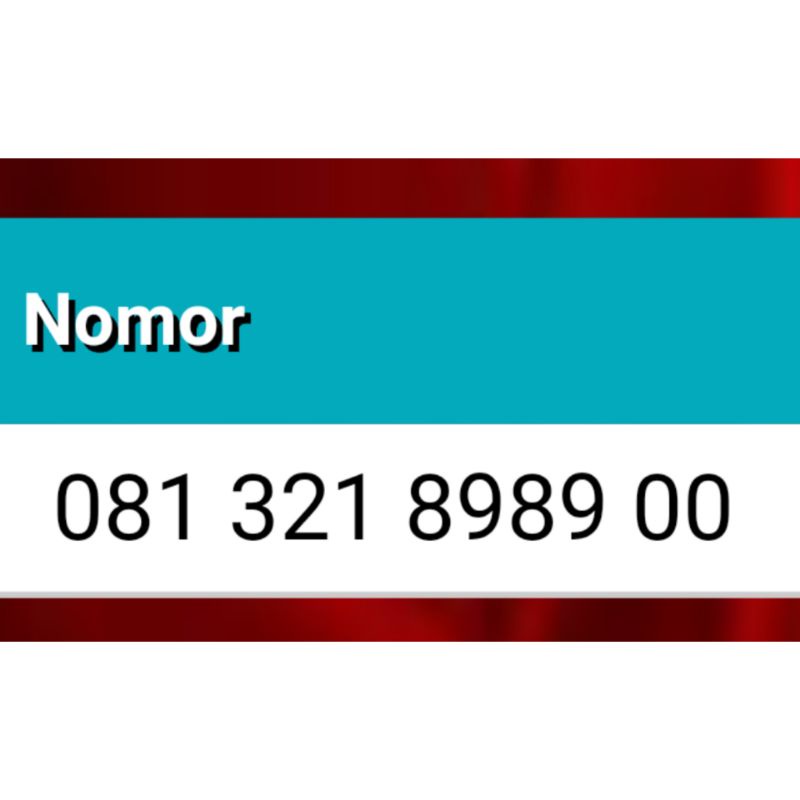 Nomor Cantik Telkomsel 8989 00