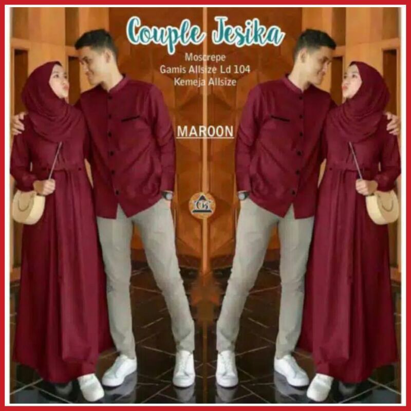 Sarimbit Busana Muslim Keluarga Gamis Couple Terbaru Choco Kirana Couple Ori Najwa Warna Navy Series