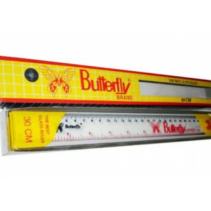 

Penggaris Plastik 30 Cm / Garisan Butterfly 30 Cm Plastik