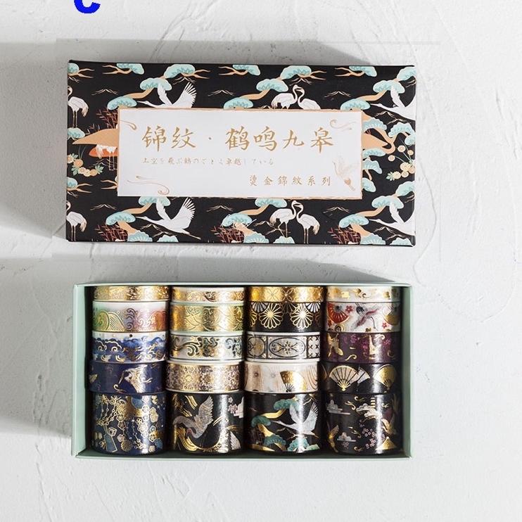 

Free Ongkir washi tape selotip premium set gold foil jepang