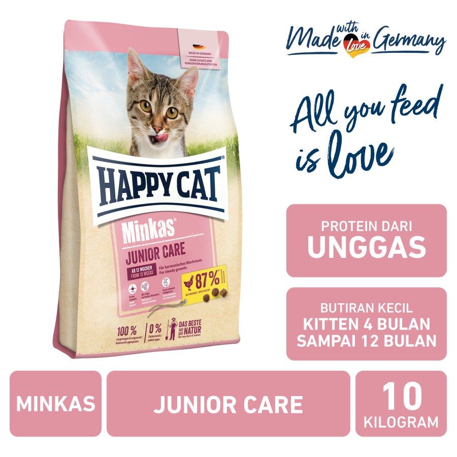 Happy Cat Minkas Junior Care 10Kg makanan kucing catfood