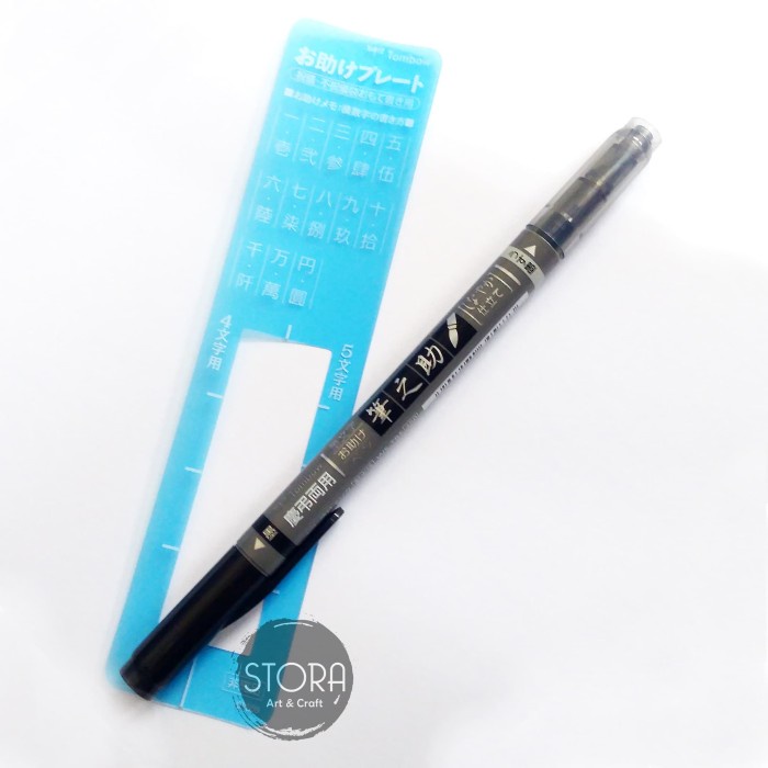 

kaligrafi-perlengkapan- tombow fudenosuke brush pen - twin tip dual pen kaligrafi manga komik