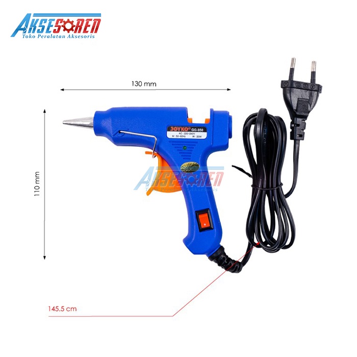 PISTOL ALAT PENCAIR LEM BAKAR [GG-850] / LEM TEMBAK JOYKO / GLUE GUN ALAT PEREKAT STICK BAKAR CAIR / ALAT PEREKAT KAYU / ALAT LEM GLUE JOYKO / PERALATAN KERAJINAN TANGAN / MESIN PENEMPEL KARDUS JOYKO