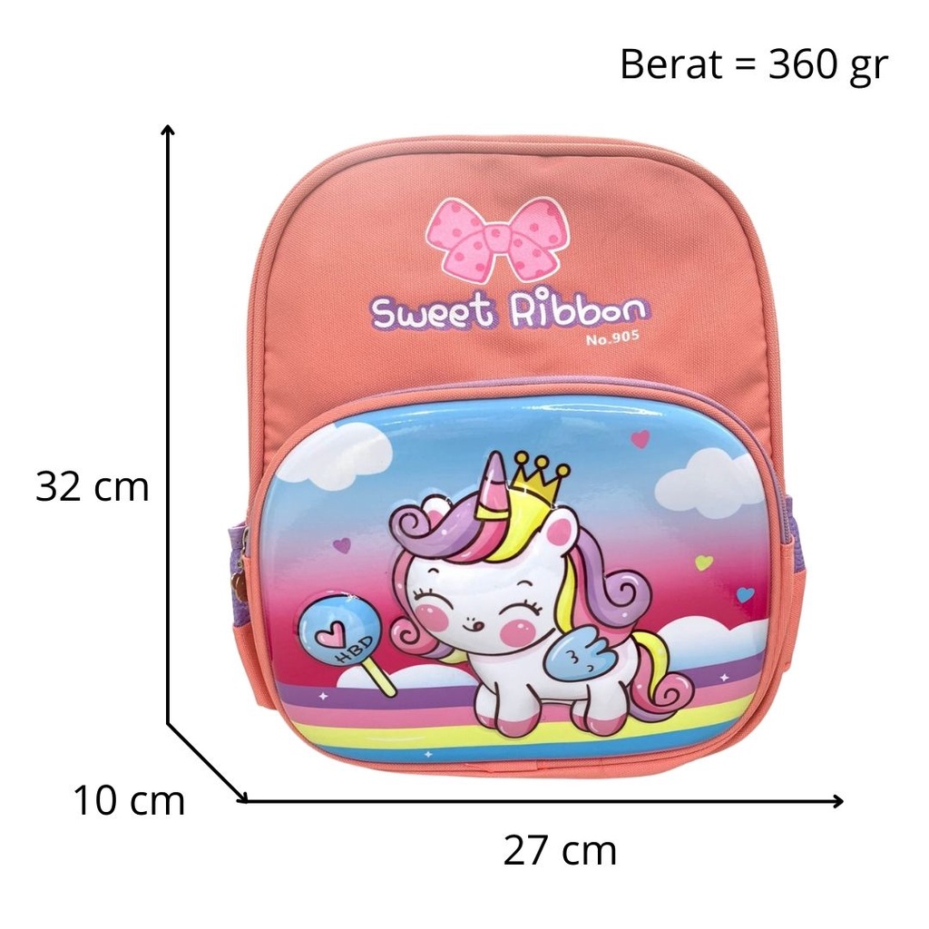 [MONA] Tas Ransel Anak Sekolah Motif Timbul Lucu dan Keren Kualitas Import Premium -M0203