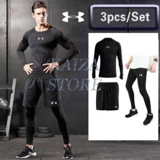 Setelan Olahraga Pria Baselayer Legging Pria Baselayer longsleeve Celana Sport Legging