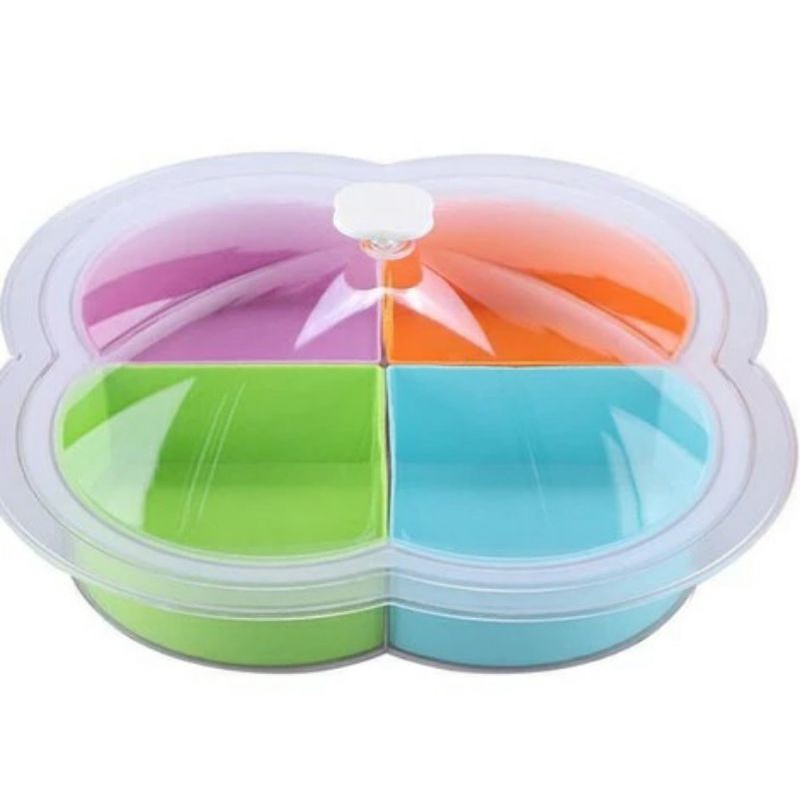 Candy Tray Rainbow 4 sekat - Toples