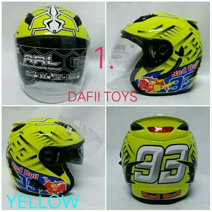 Helm Helem Helmet 2 kaca 93 Marquez ARL centro setara INK NHK Centro