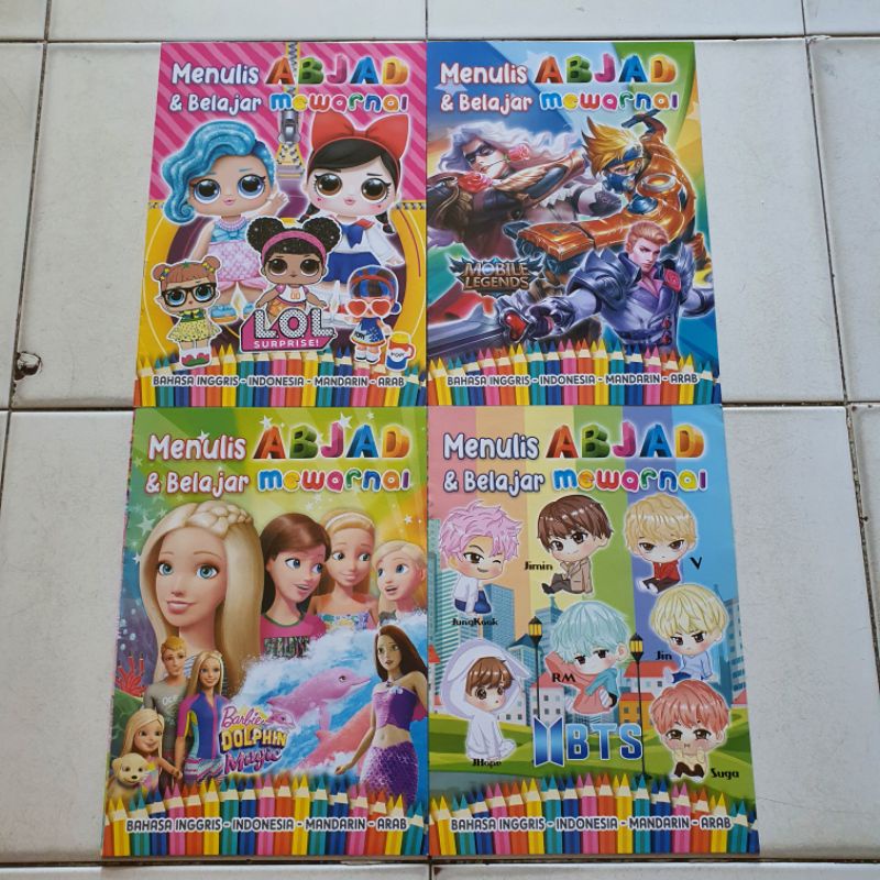 

Buku Mewarnai/ Belajar Menulis Angka/ Abjad Besar Folio