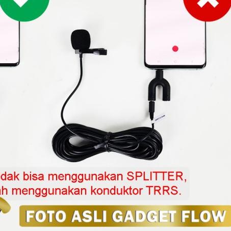 Microphone Mic Clip On 6 METER 3.5mm TRRS 4 Pole Smartphone HP