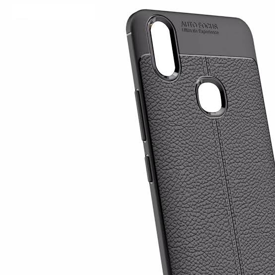 Auto Focus leather case REALME 5 / 5 PRO - silikon motif kulit elegan original