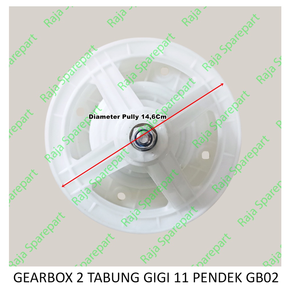 Gearbox Mesin Cuci 2 Tabung Gigi 11 Pendek GB02