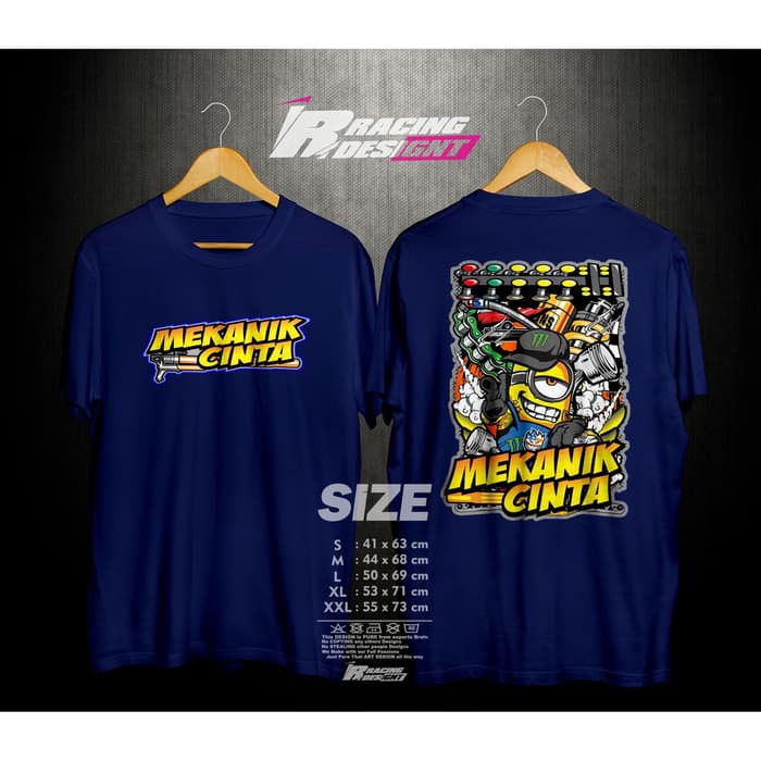 Kaos T Shirt Baju Mekanik Cinta Minion Kualitas Distro Terbaru - minions shirt original roblox