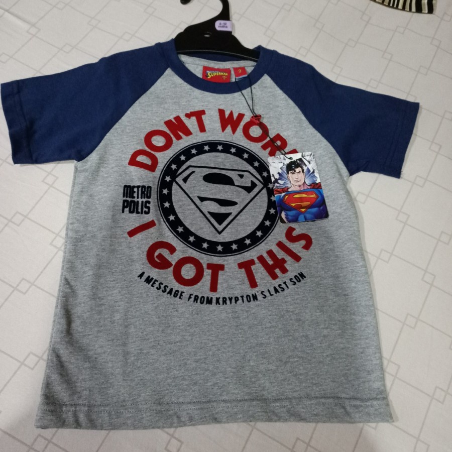 baju anak 2 tahun superman with tag