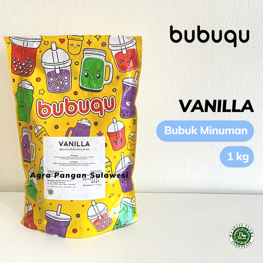 

Bubuk Minuman VANILLA 1kg Bubuqu Powder Drink Premix Rasa Vanila Original