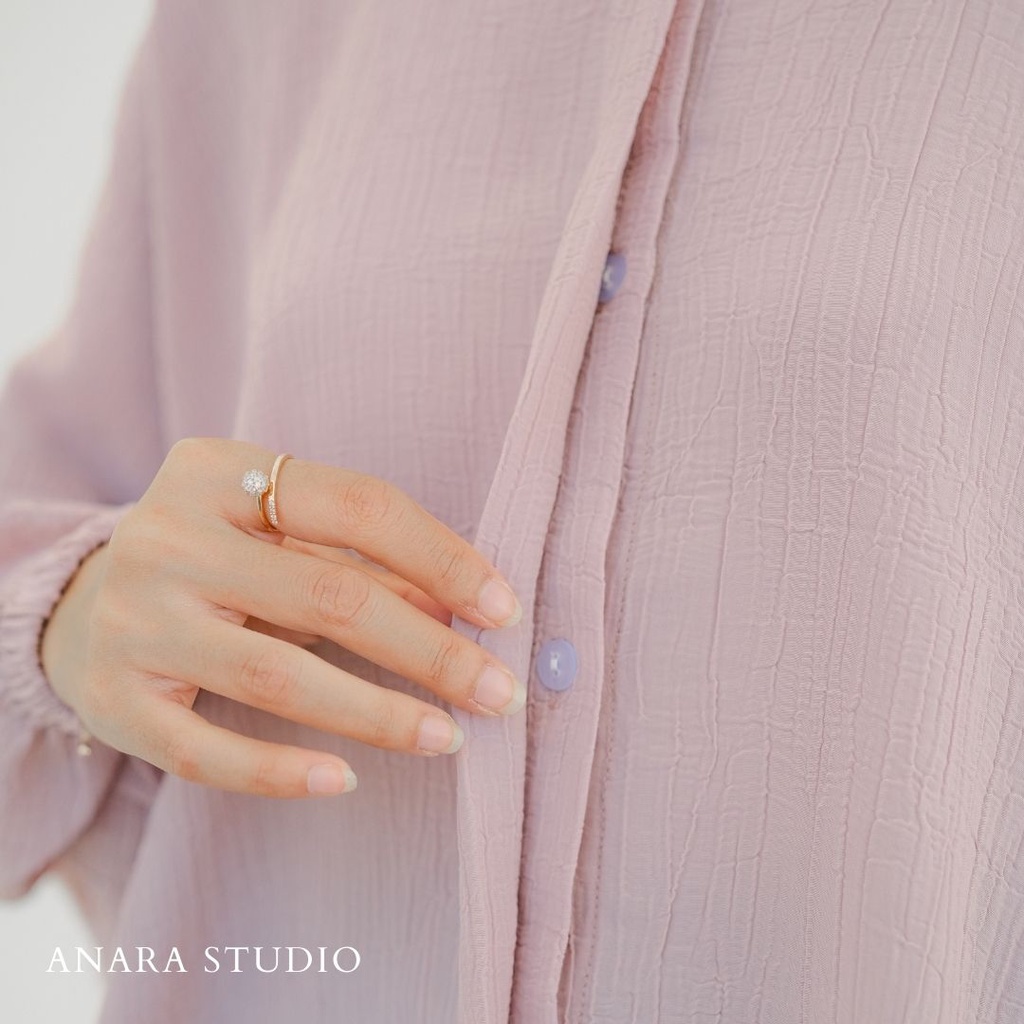 ANARA Maggie Oversized Boouse | Blouse Wanita Lengan Panjang | Baju Kantor