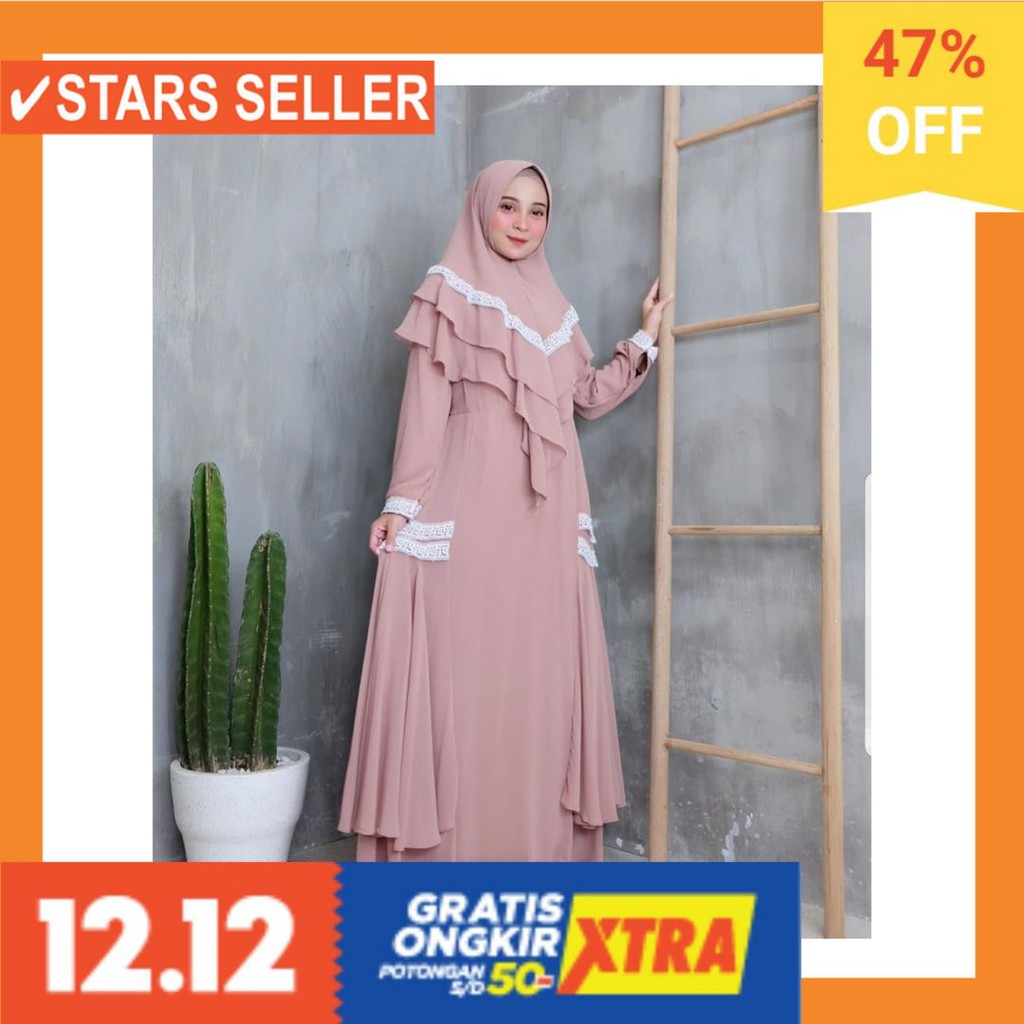 CANTIK LUCU HALUS KAIN PANDS COLLESTION PAND S TURKISH BATIK / Malika Syarii l Stephani Gamis Syari