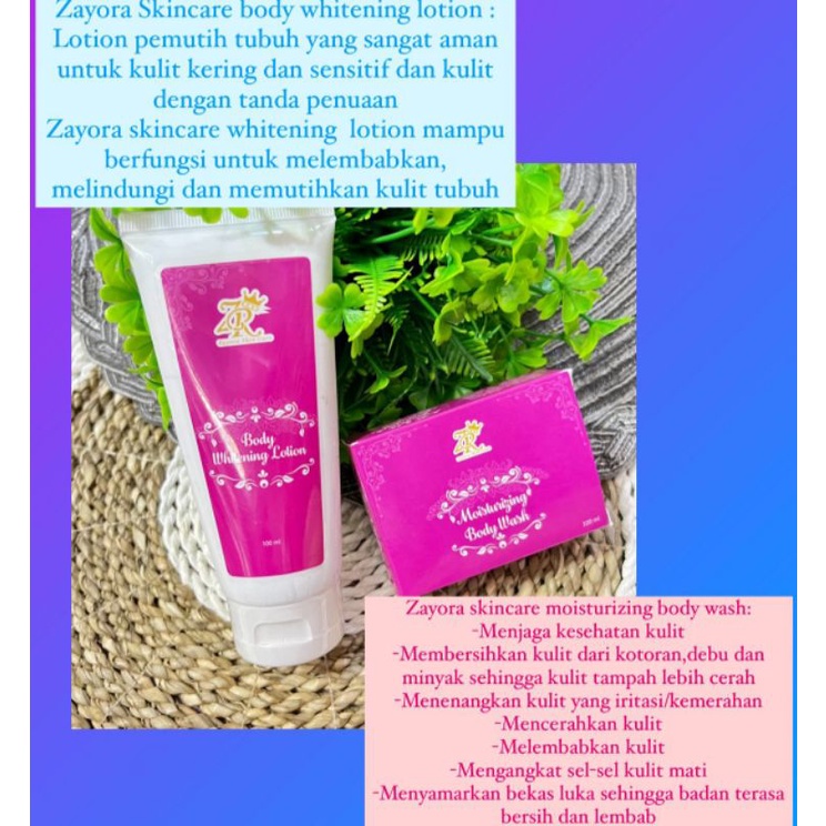 Lotion Pemutih Badan Zayora Skincare Original Ampuh Memutihkan Badan Paket Pemutih Badan