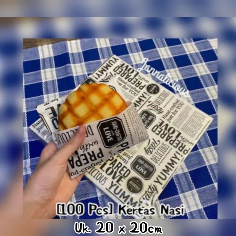

Kertas Nasi Laminasi ~ Uk. 20x20cm ~ Anti Lengket