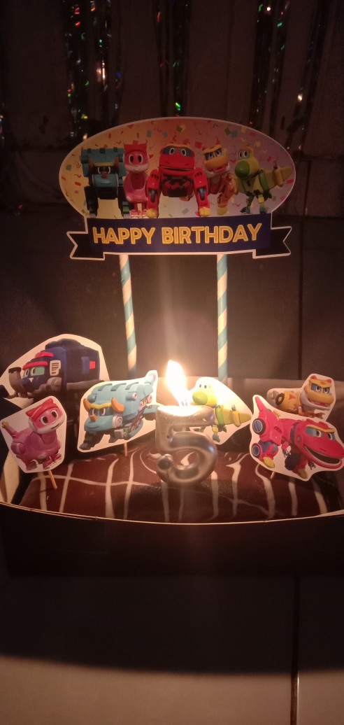 Hiasan Kue Cake Topper Birthday C1 Gogo Dino Isi 7